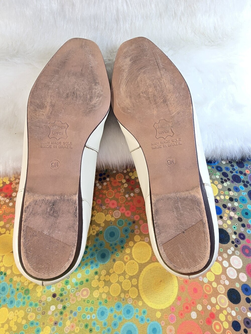 Treo Classic Women's Cream Leather Loafers - Picture 7 of 10